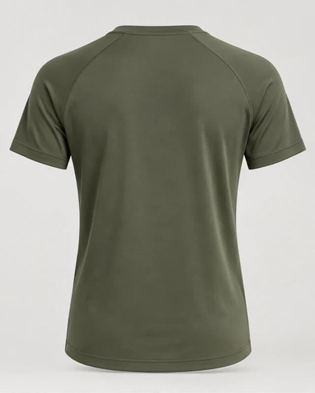 Performance Tee Oliva: costas
