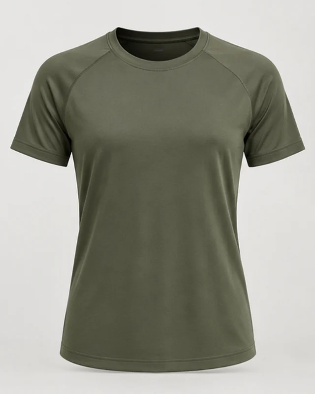 Performance Tee Oliva, vista frontal