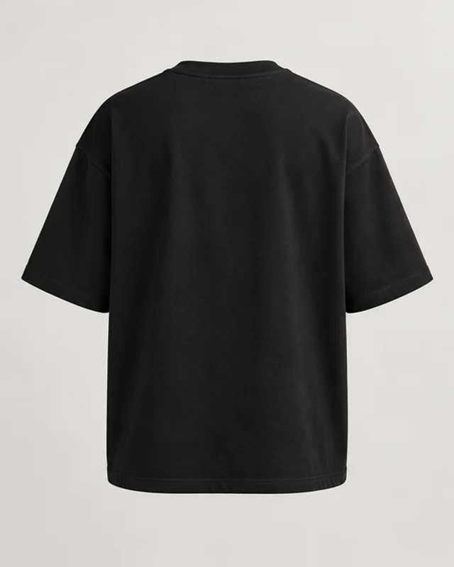 Oversized Essential Preto: costas