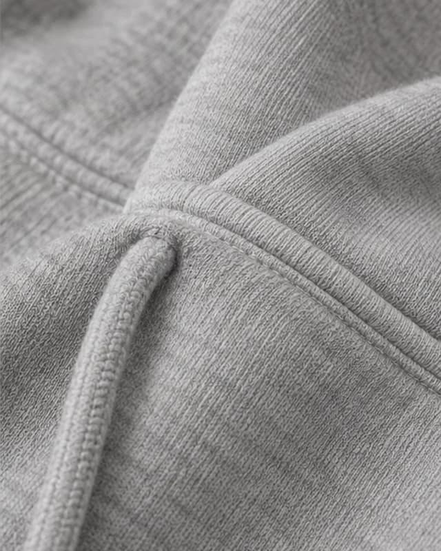 Essential Hoodie Mescla: detalhe do tecido