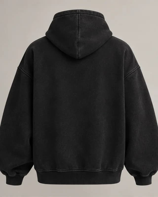 Heavy Hoodie Preto: costas