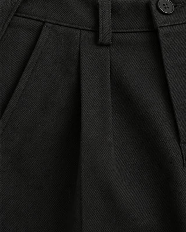 Relaxed Pants Preto: detalhe do tecido