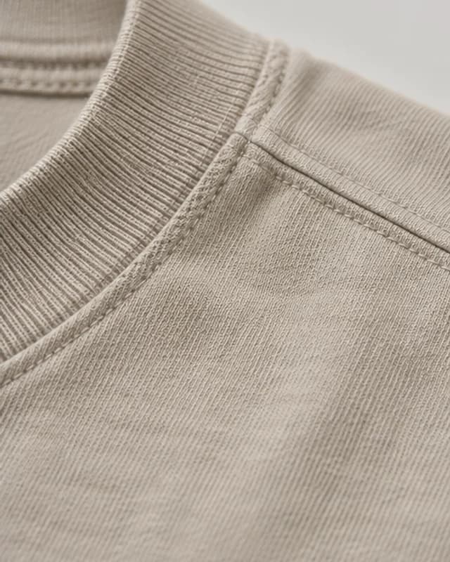 Street Heavy Tee Areia: detalhe do tecido
